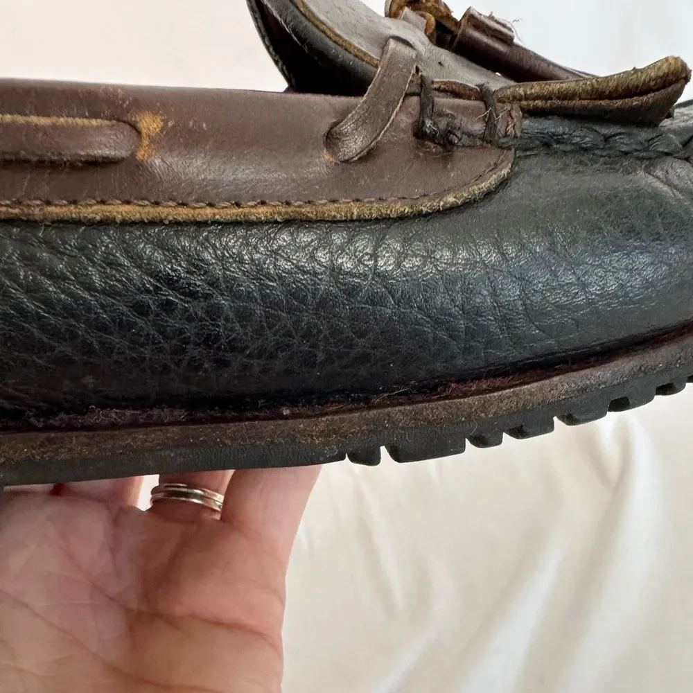 Allen Edmonds Size 8.5 D Nashua Tassel‎ Loafers Slip On Dress Shoes Black/Brown